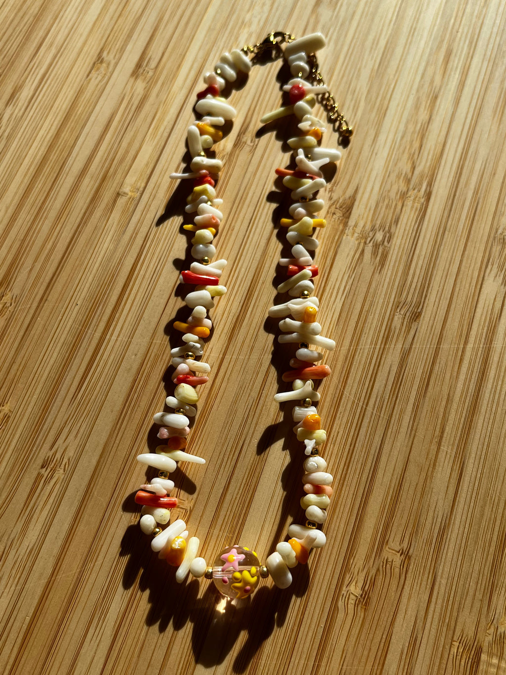 Kralenketting Pastelkleuren en Ster Glaskraal