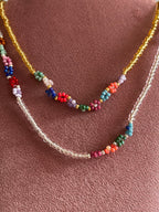 Kralenketting Goudkleurig of Zilverkleurig met Bloemen