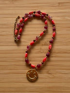 Pink Smiley Ketting