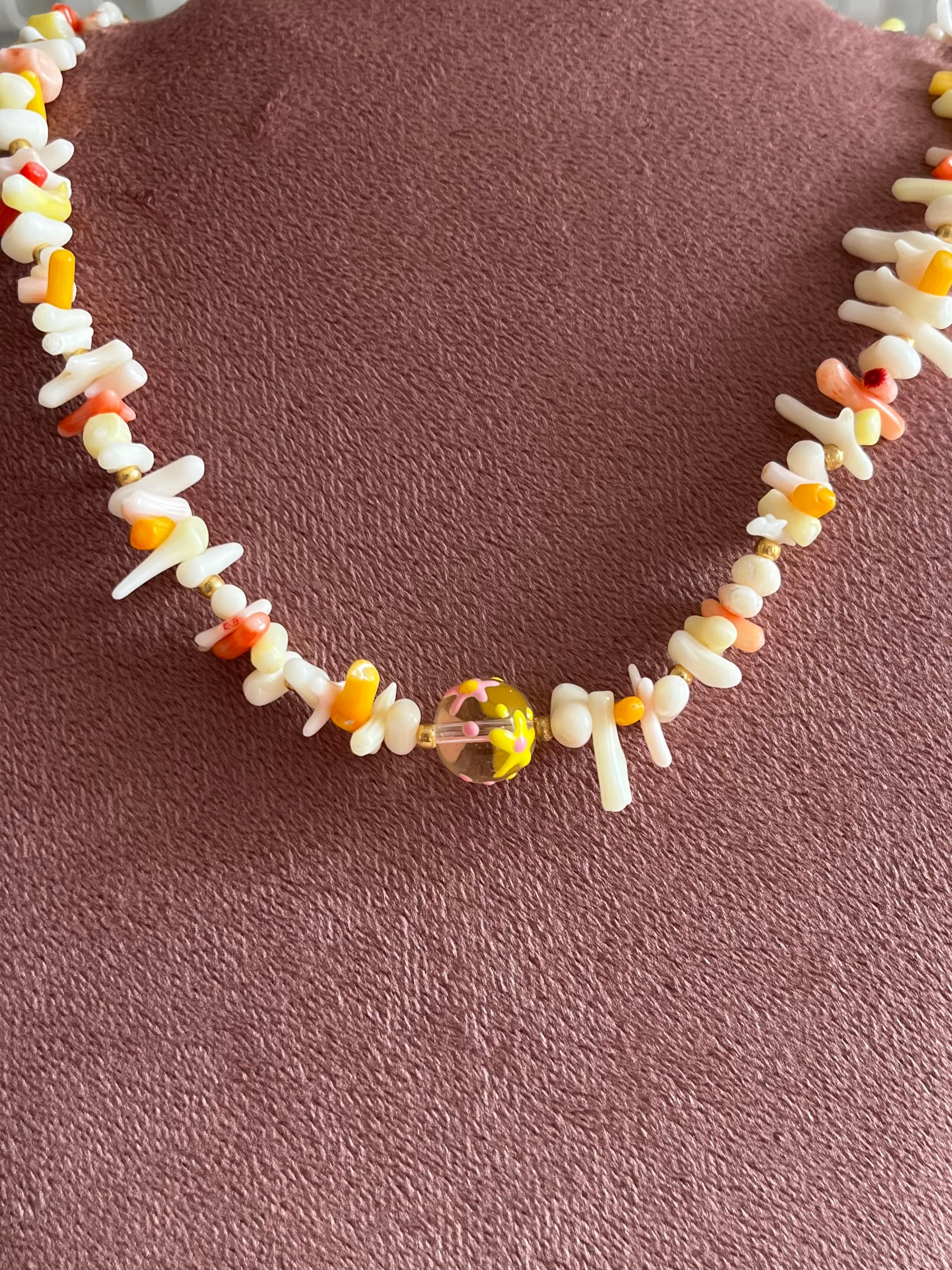 Kralenketting Pastelkleuren en Ster Glaskraal