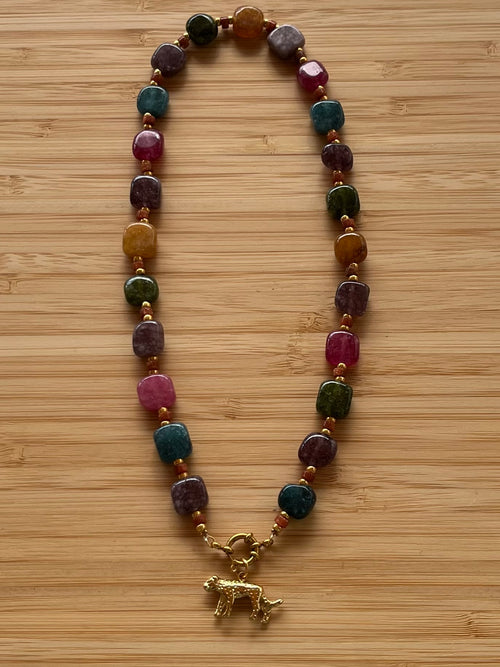 Colorful Leopard Ketting