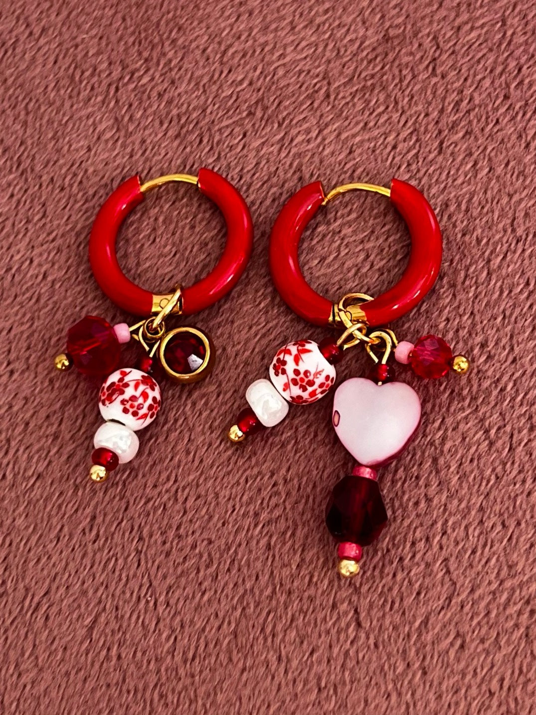 Bedel Oorbellen Rood