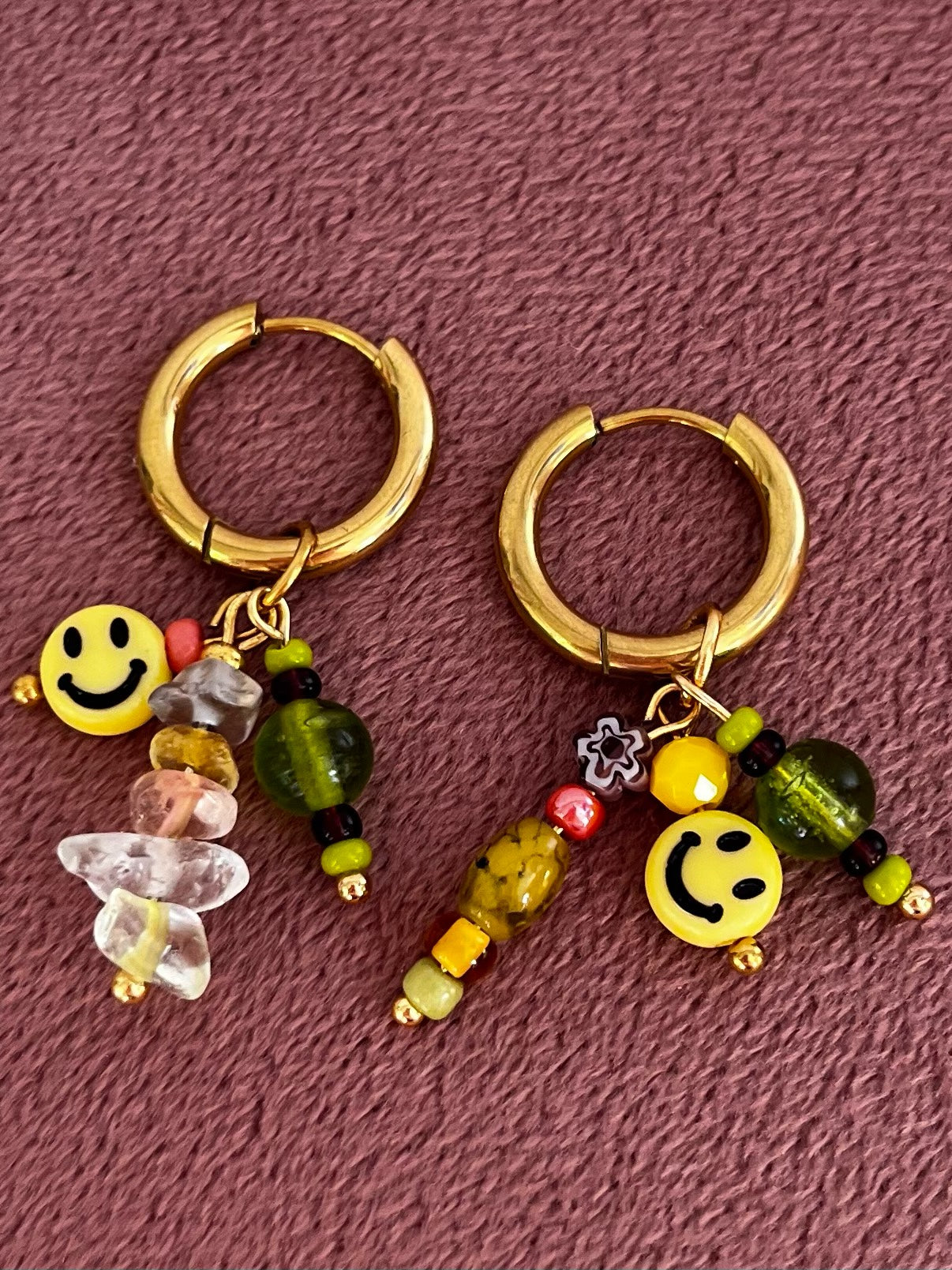 Bedel Oorbellen Groen & Pastel Kleuren