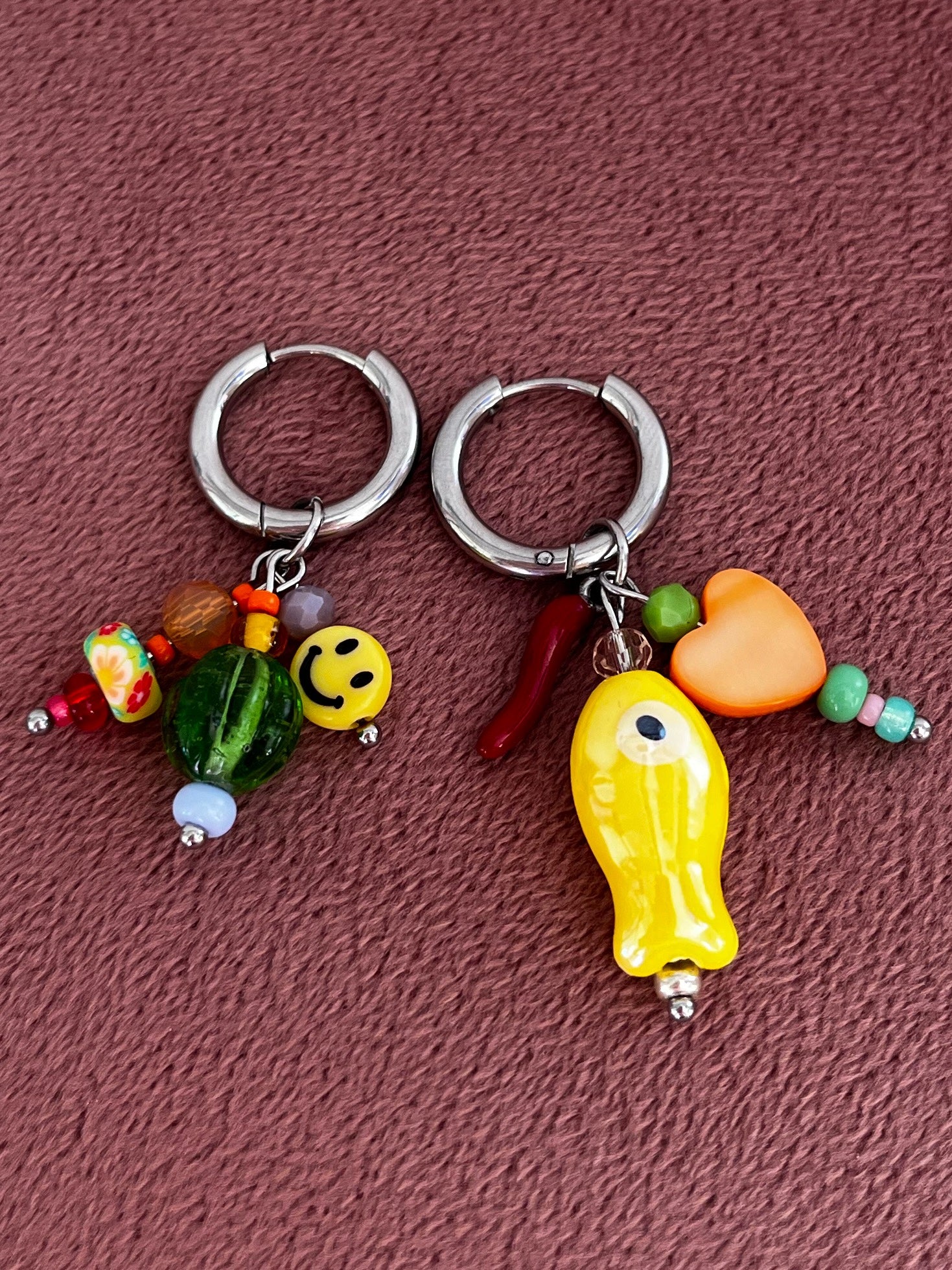 Bedel Oorbellen Tropische Kleuren