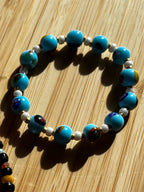 Armband Blauwe Millefiori Kralen
