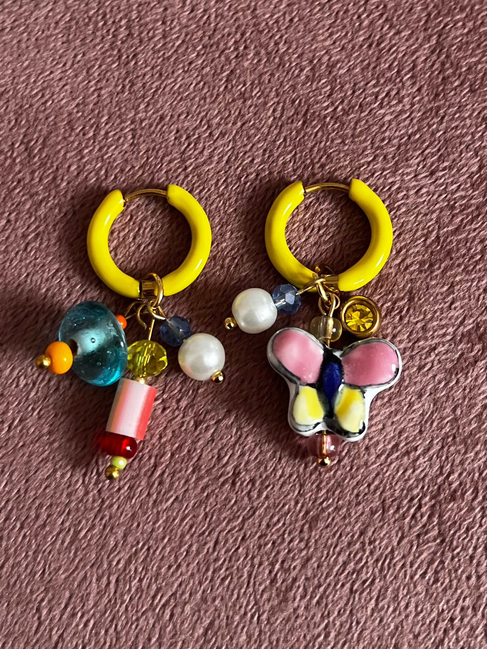 Bedel Oorbellen Geel & Pastelkleuren