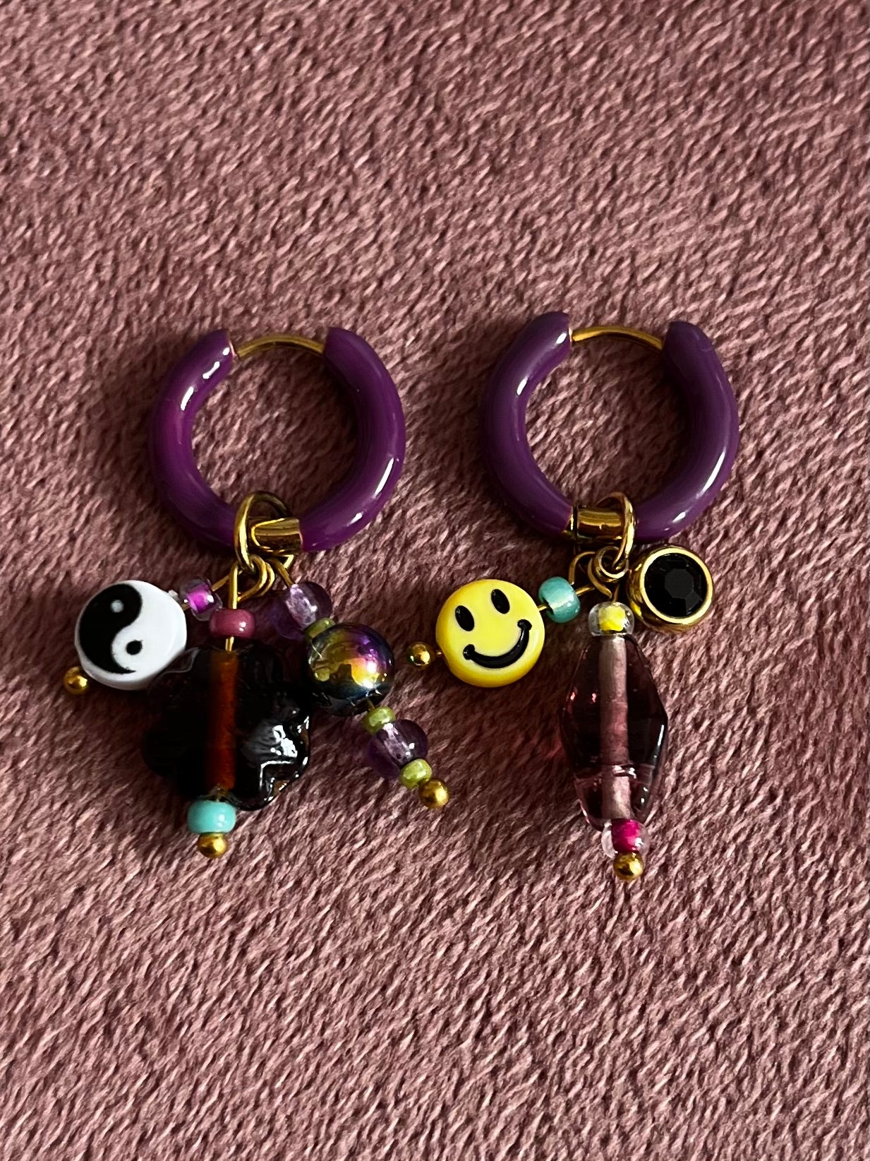 Bedel Oorbellen Paars