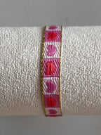 Zomerse Lintarmbandjes met Tekst in Roze Kleuren